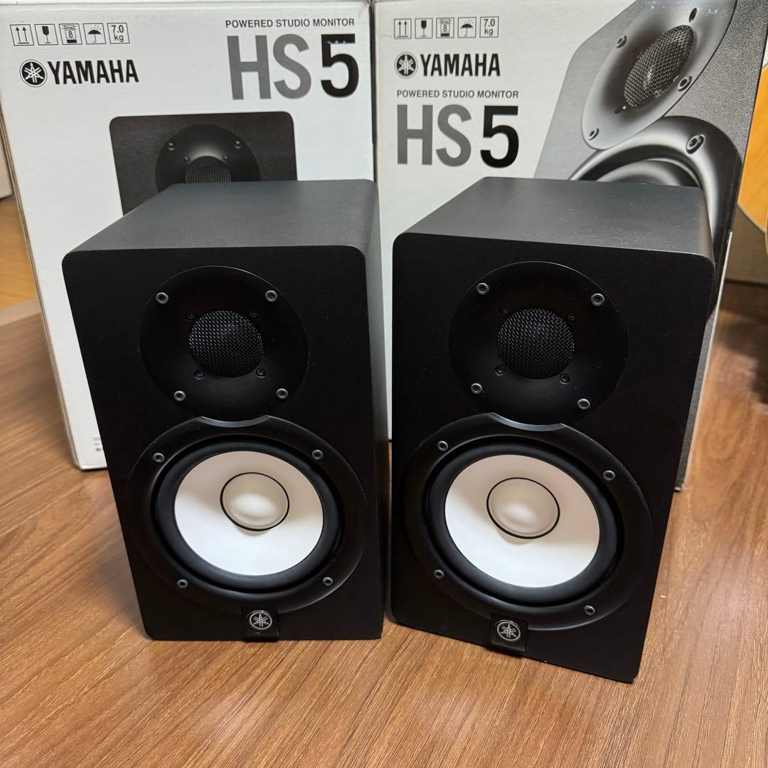 YAMAHA HS5-W 2台セットYAMAHA HS5 W ペア 2つセット 箱・梱包材付き