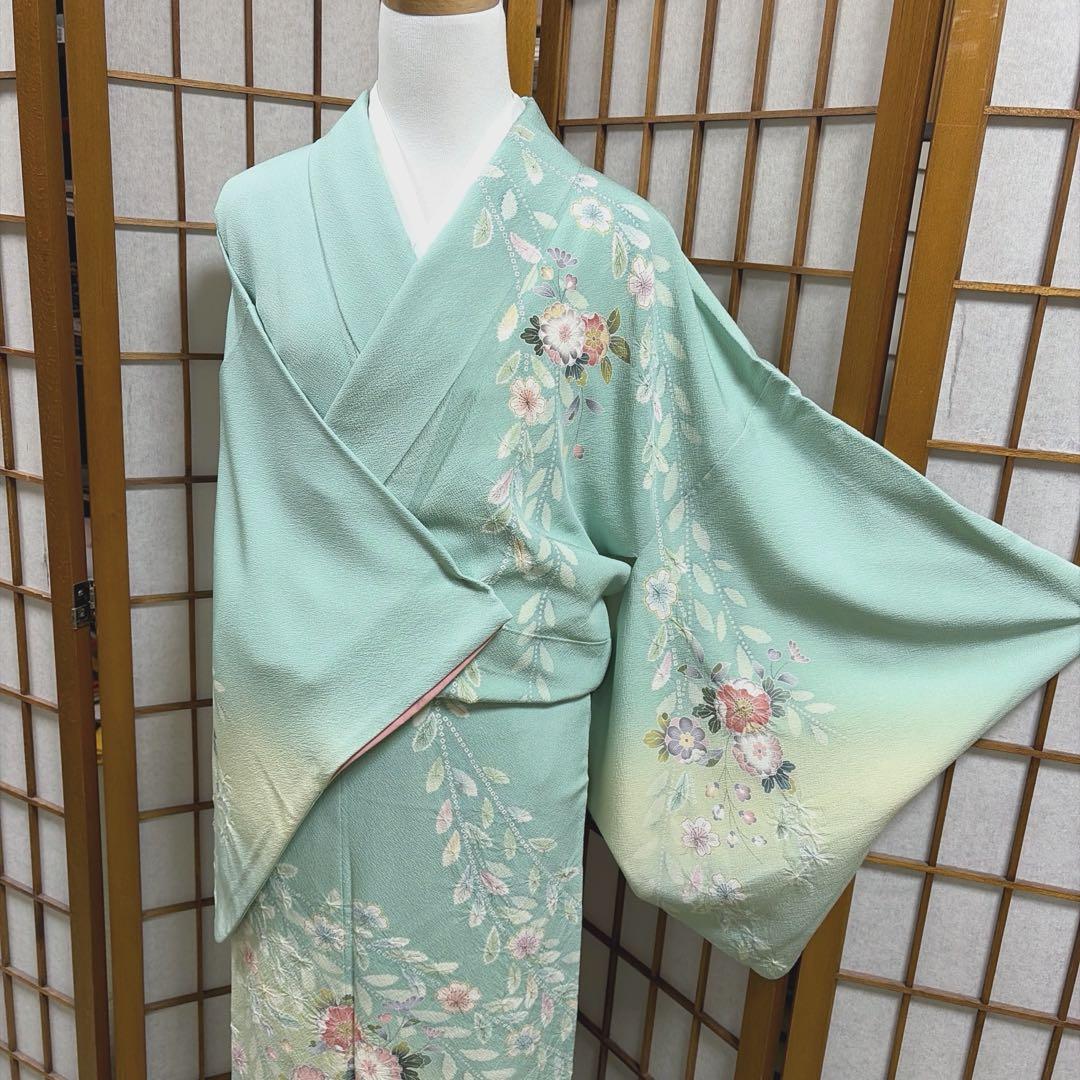 正絹　付け下げ《流れ　辻ヶ花》