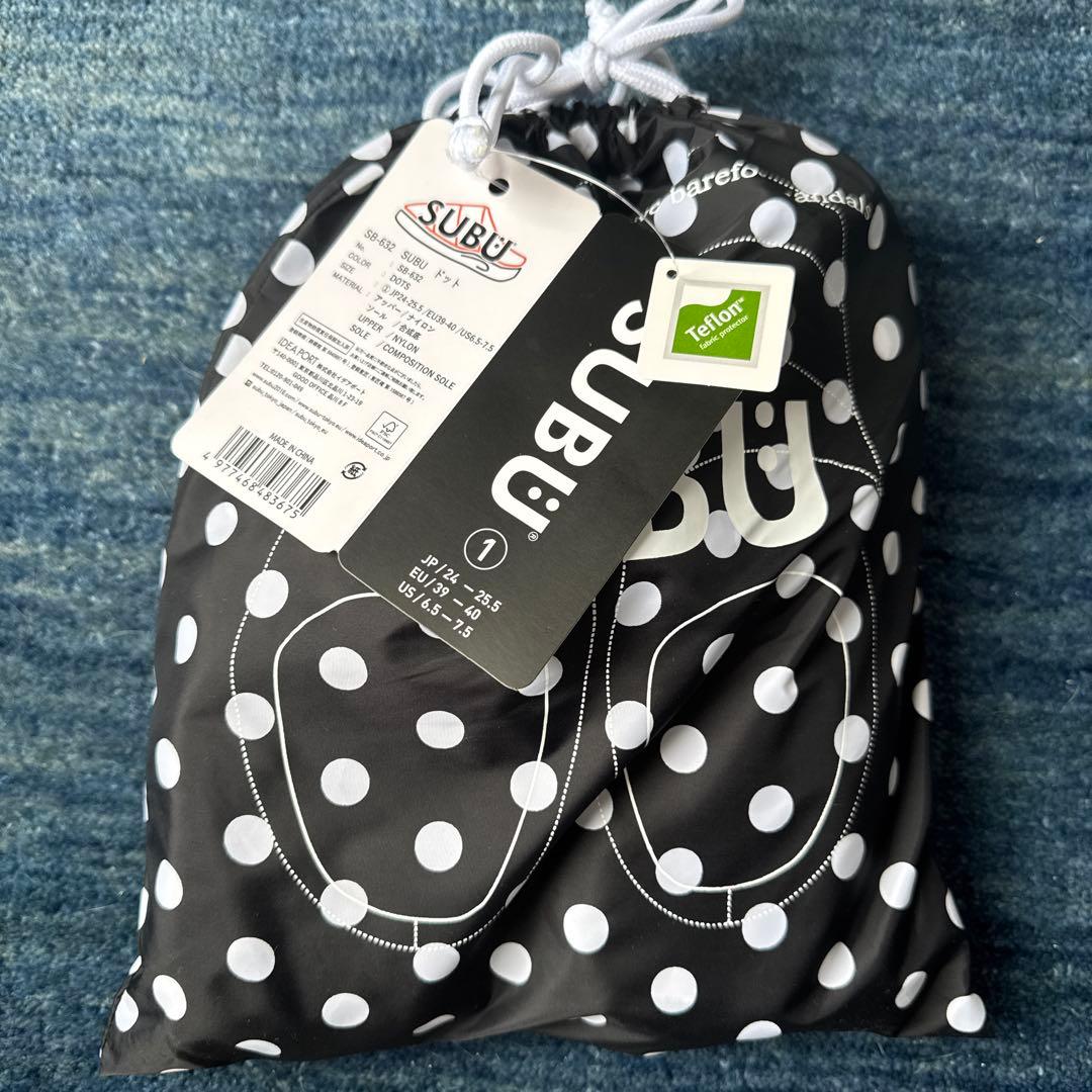 新品未使用 SUBU ドット柄 サンダル 袋付属 - メルカリ