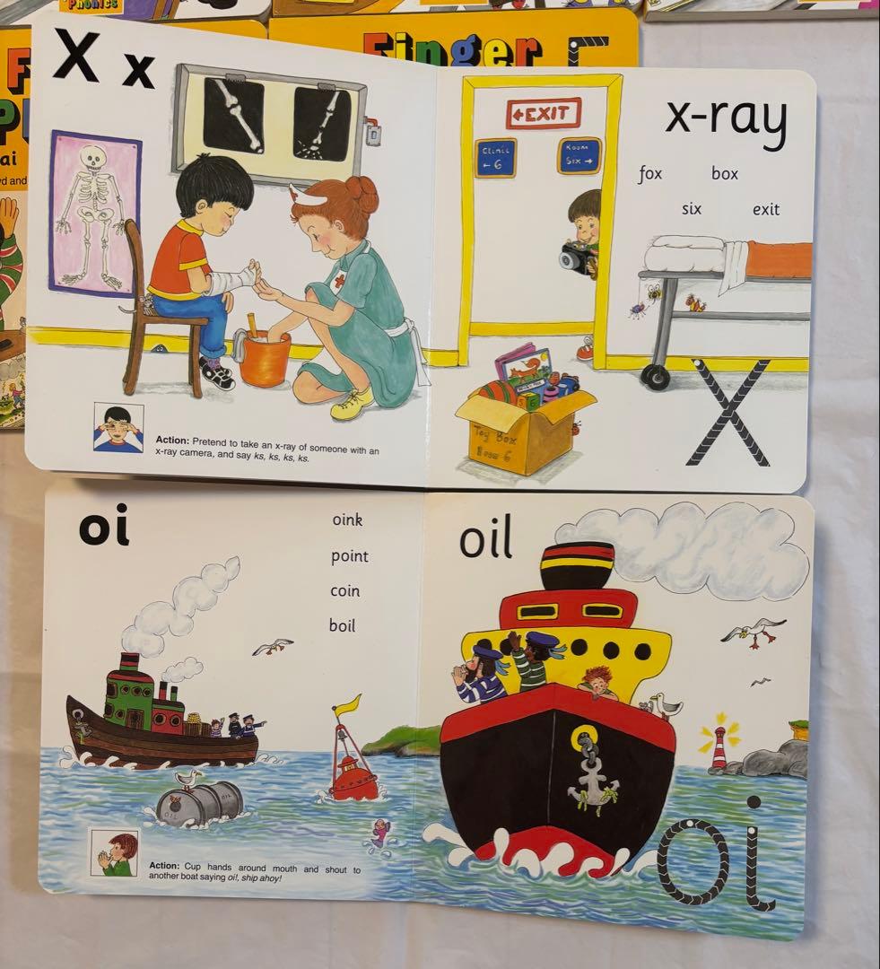 おまけ7冊付】Jolly Phonics Finger Phonics1〜7