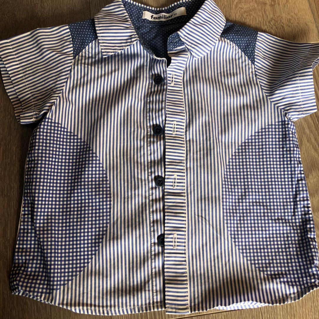 Familiar ストライプ 半袖シャツ 90センチ - メルカリ