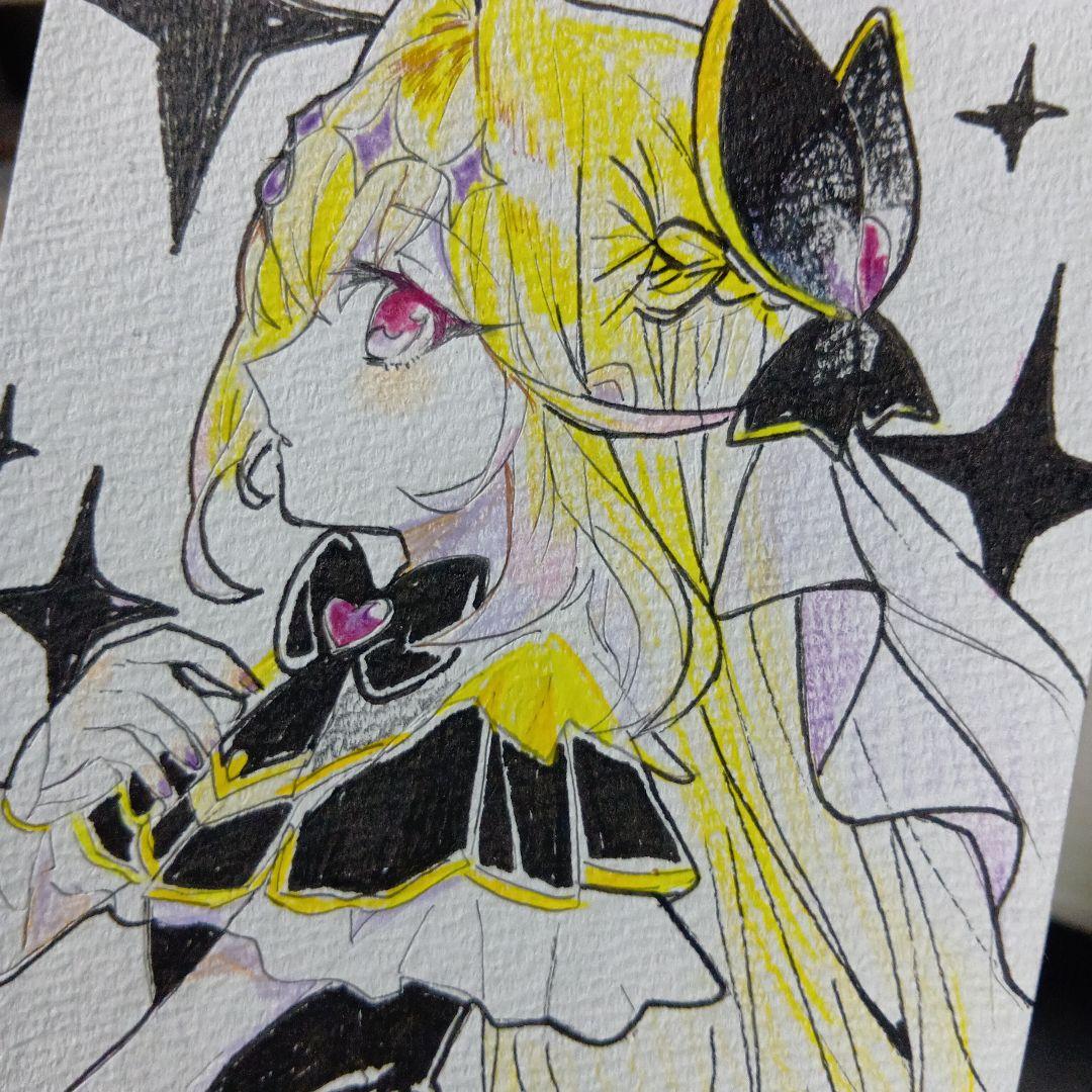 手描きイラスト ファンアート キュアアルカナ・シャドウ 名探偵