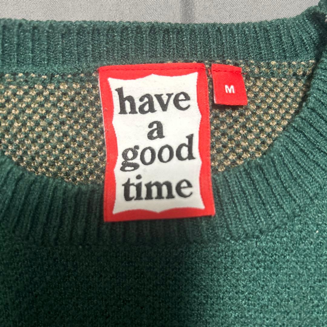have a good time グリーン ニットセーター M - メルカリ