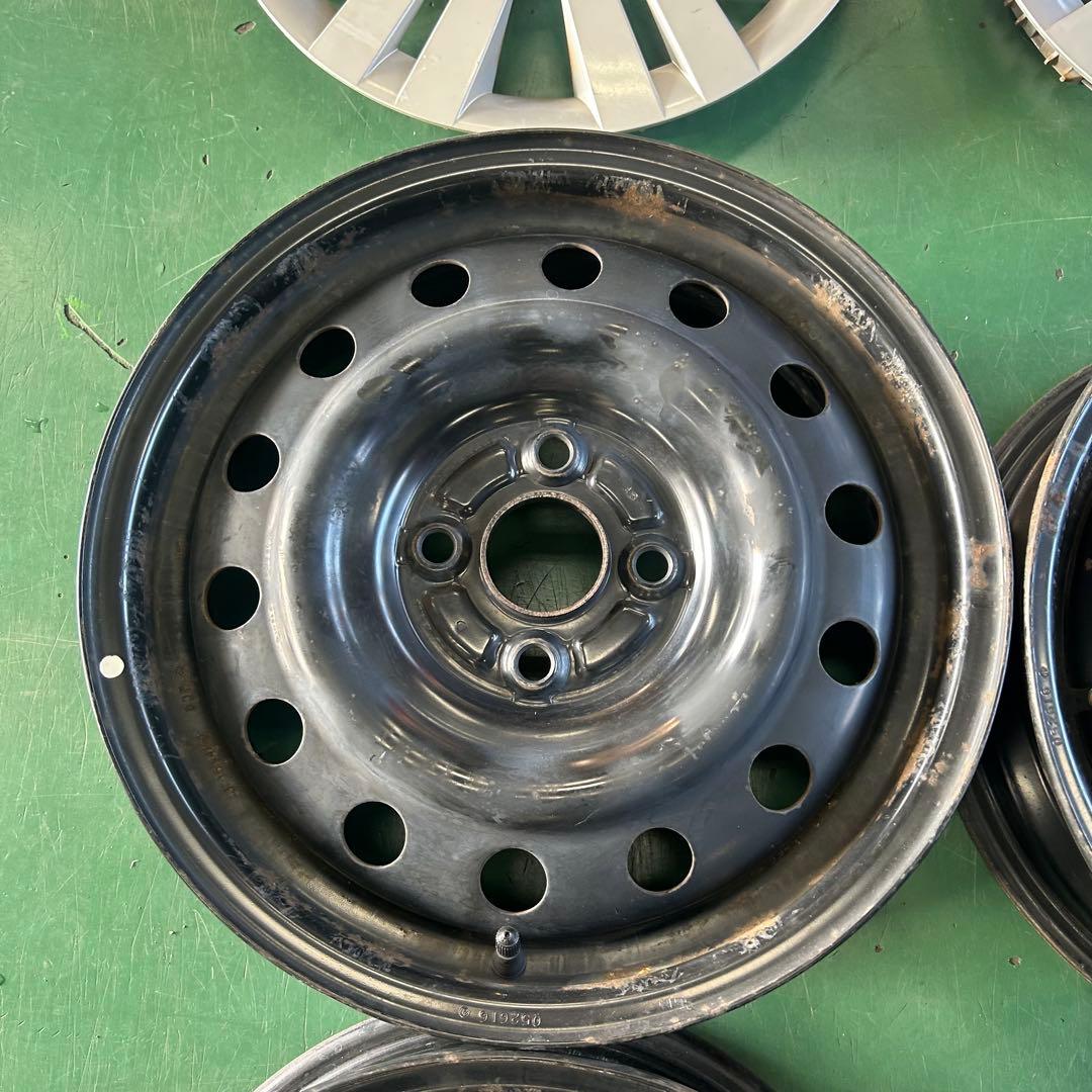 中古ホイール15X4.5ダイハツキャスト純正スチール 4本セット - タイヤ