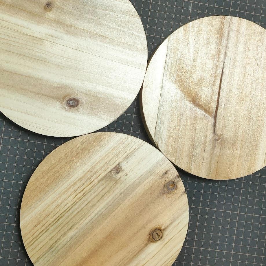 円形木材 木材 板 円形 円板 3枚 工作 DIY 棚板 直径 約20cm - メルカリ
