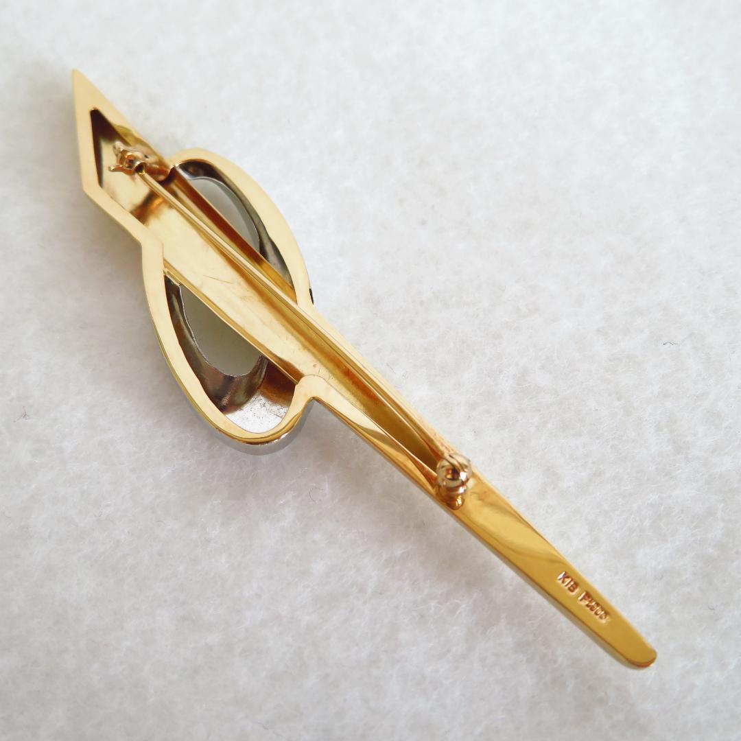 K18 Pt900 ブローチ 男女兼用 アクセサリー 6.3g