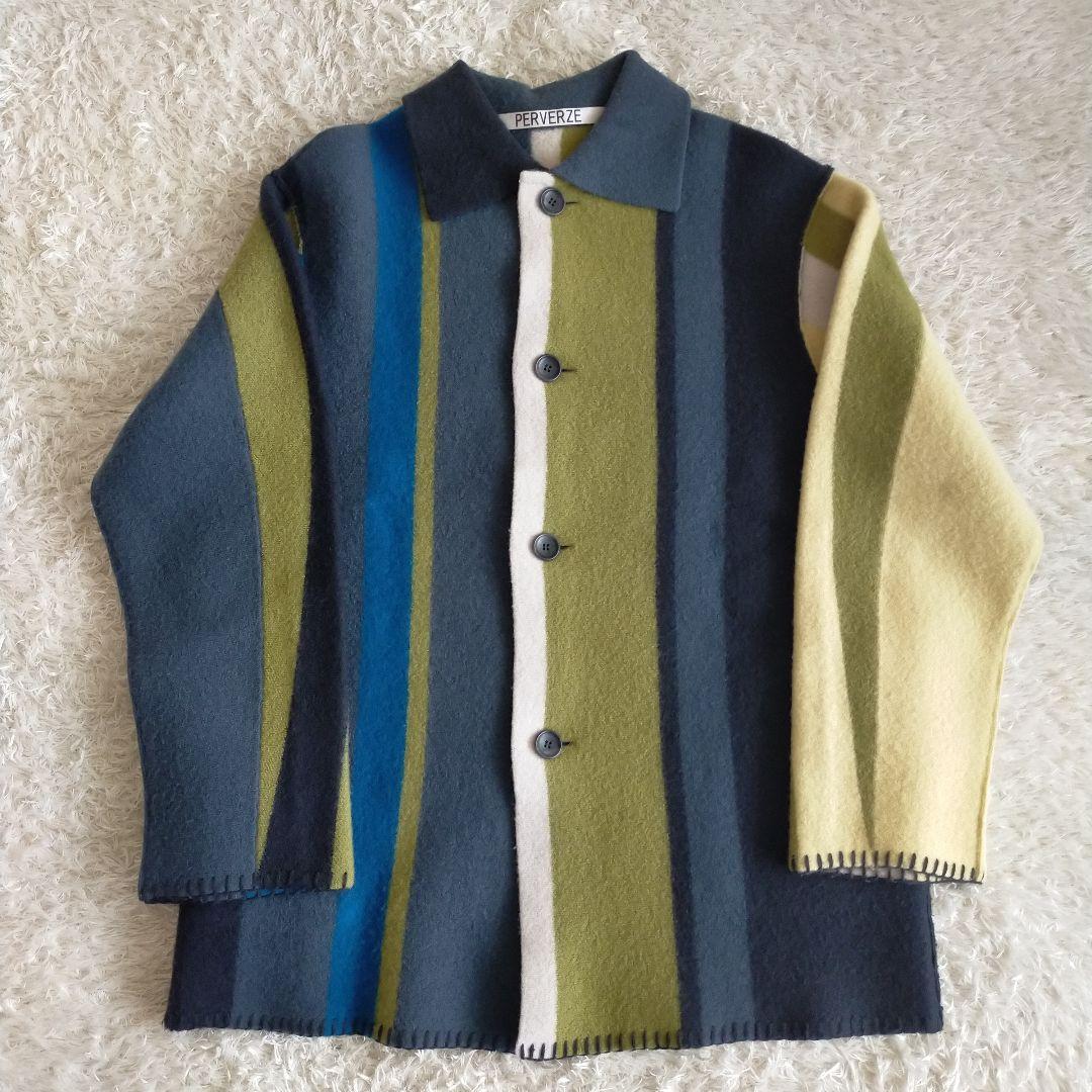 美品 PERVERZE blanket coat パーバーズ ブランケットコート - メルカリ