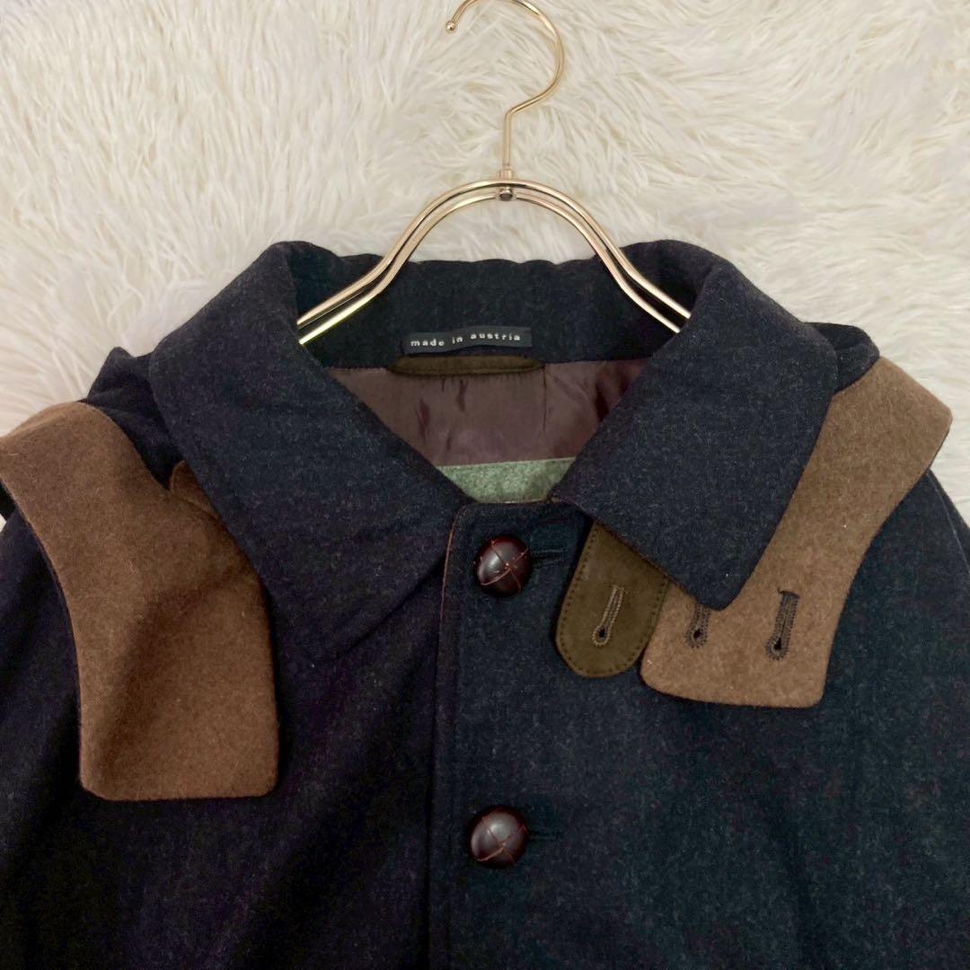 《良品》 SCHNEIDERS ケープコート チャコール USA38 フード