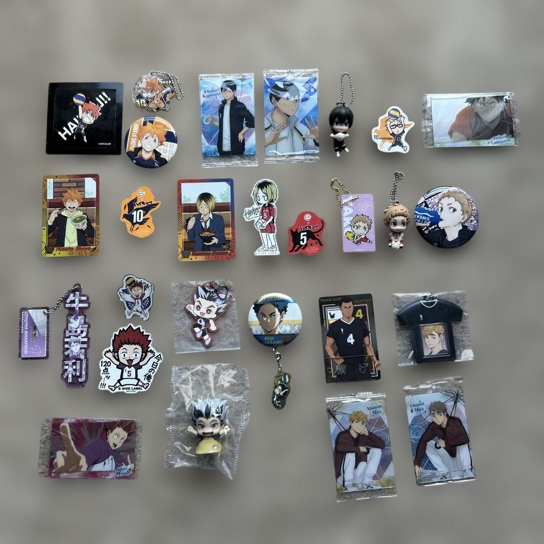 ハイキュー！！ステッカー トレカ キーリング 缶バッジ まとめ売り