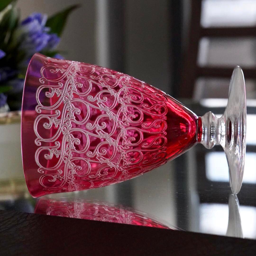 美品☆オールドバカラBACCARAT金赤☆レッド☆シャトーブリアン ワイン