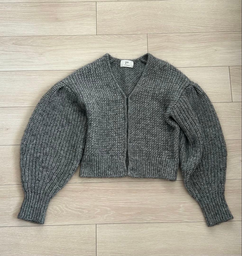 プルミエアロンディスモン　ラメモヘアリリヤーンボレロカーディガン 1er Arrondissement(プルミエ アロンディスモン)｜ラメモヘア