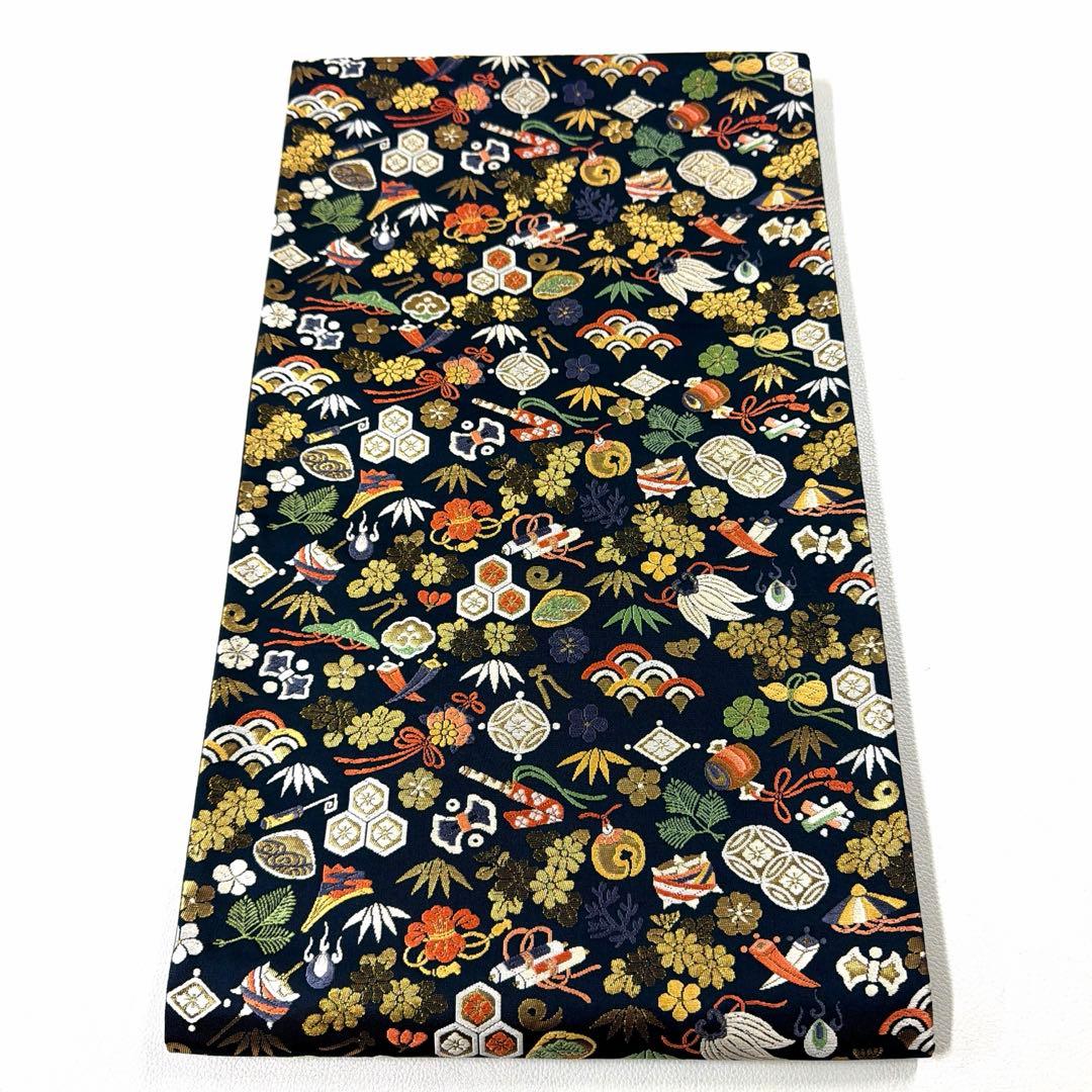 帯6629 ○高級 正絹 六通 袋帯 松竹梅 宝尽くし - メルカリ