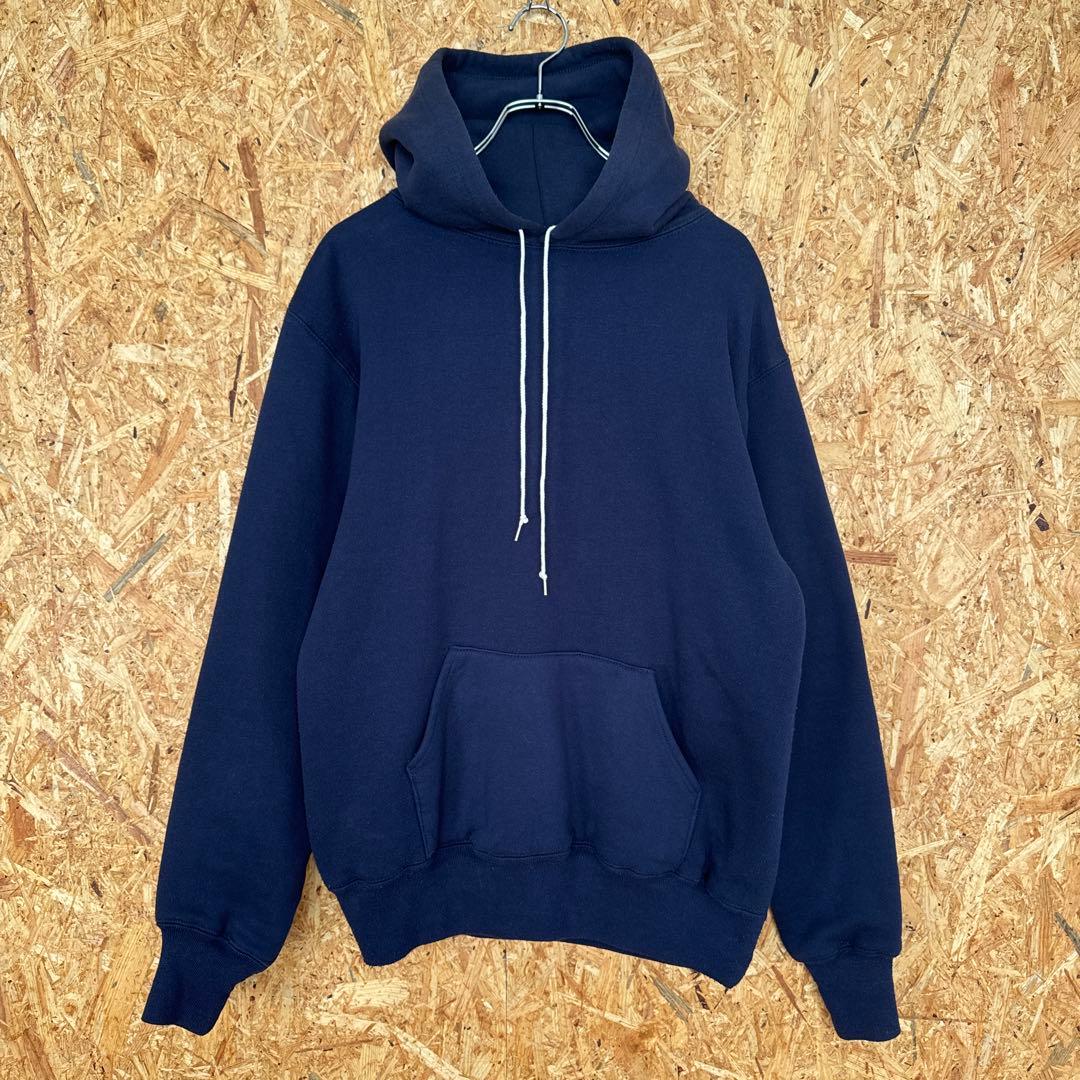 80s RUSSELL ヴィンテージ ダブルフェイス スウェットパーカー ナス紺