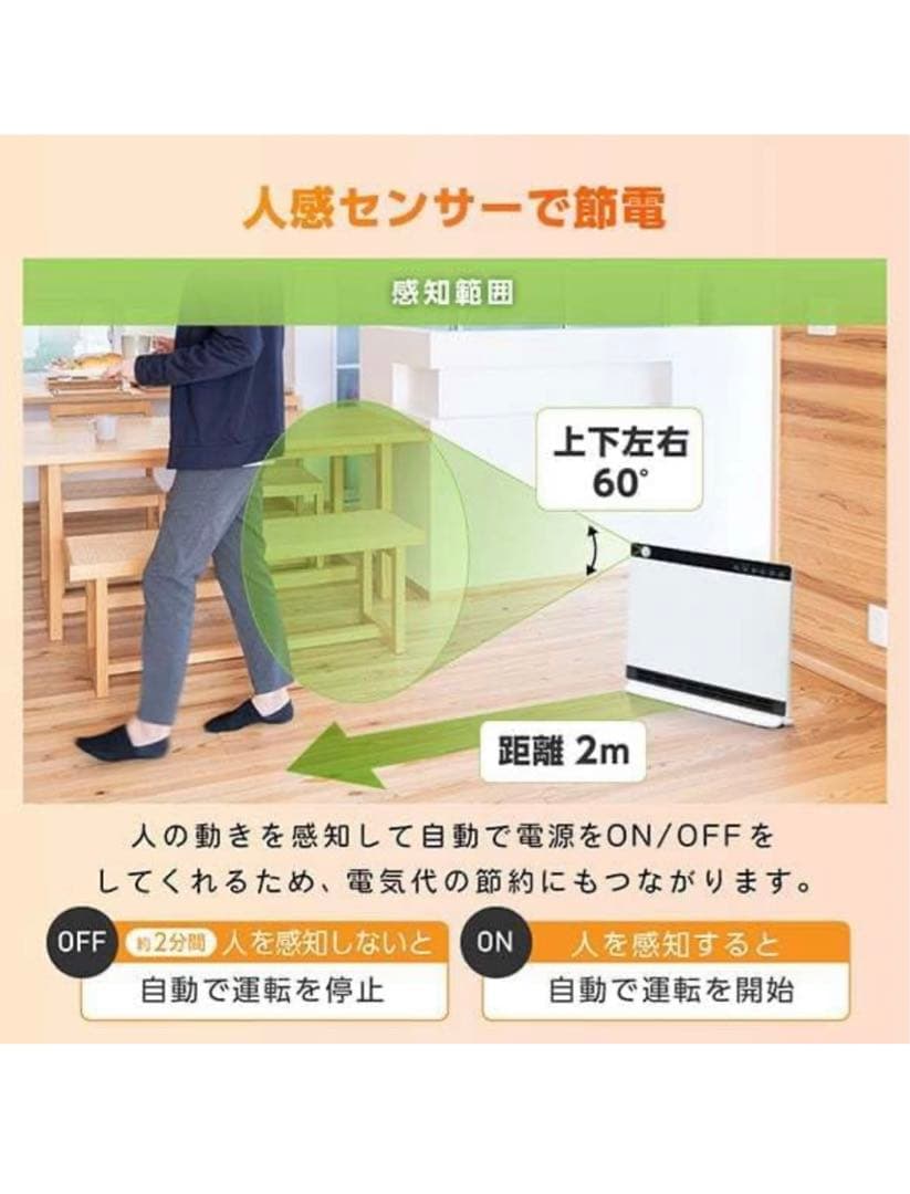 MAXZEN CH-MD2336ホワイトパネルセラミックヒーター