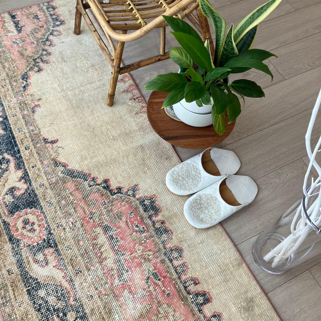 ペールミルキー✳︎62×147✳︎ピンク ライン深ブルー トルコ