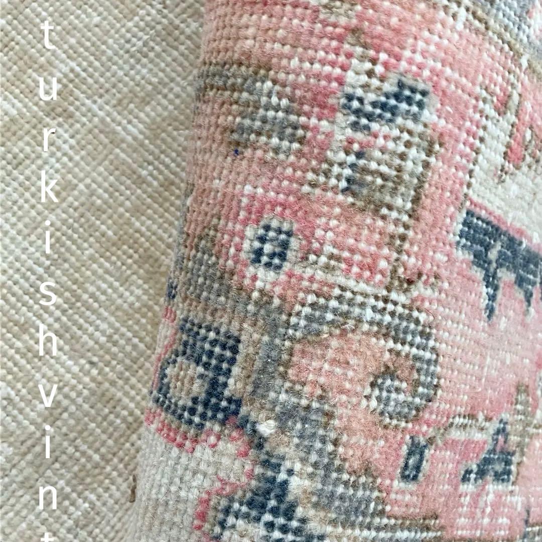 ペールミルキー✳︎62×147✳︎ピンク ライン深ブルー トルコ