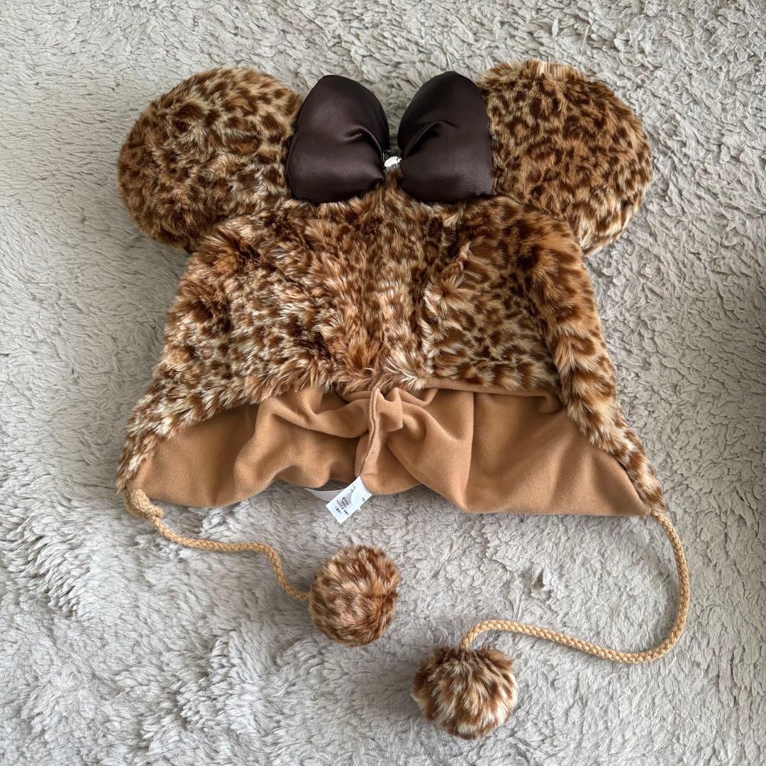 2/23まで値下げ ディズニー ミニー ヒョウ柄 ファンキャップ 58cm