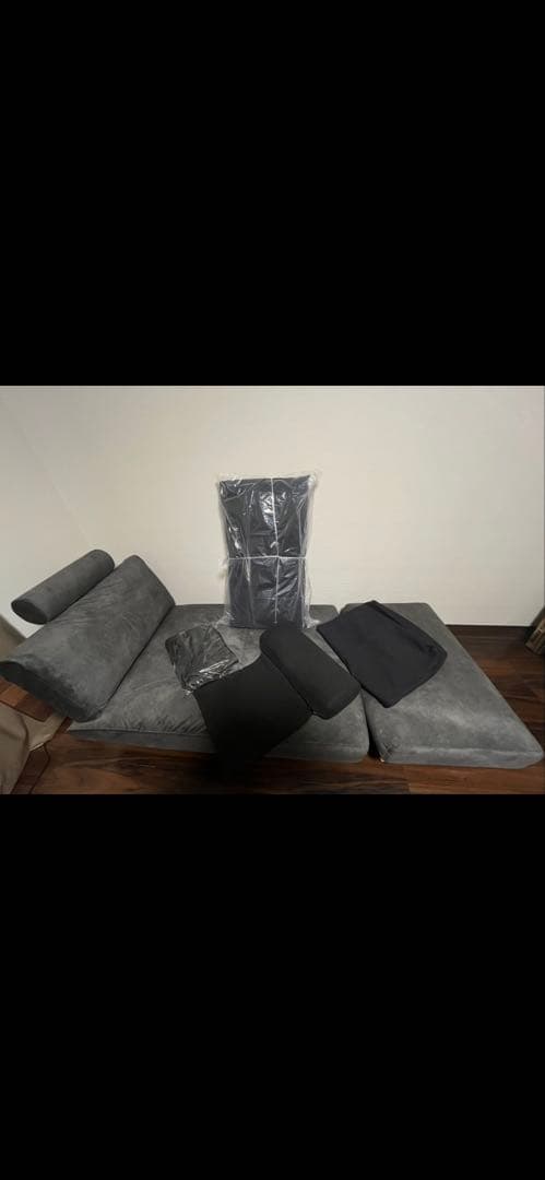 SOLID （ミヤモト家具） ウォルナットカウチソファ＋オットマン