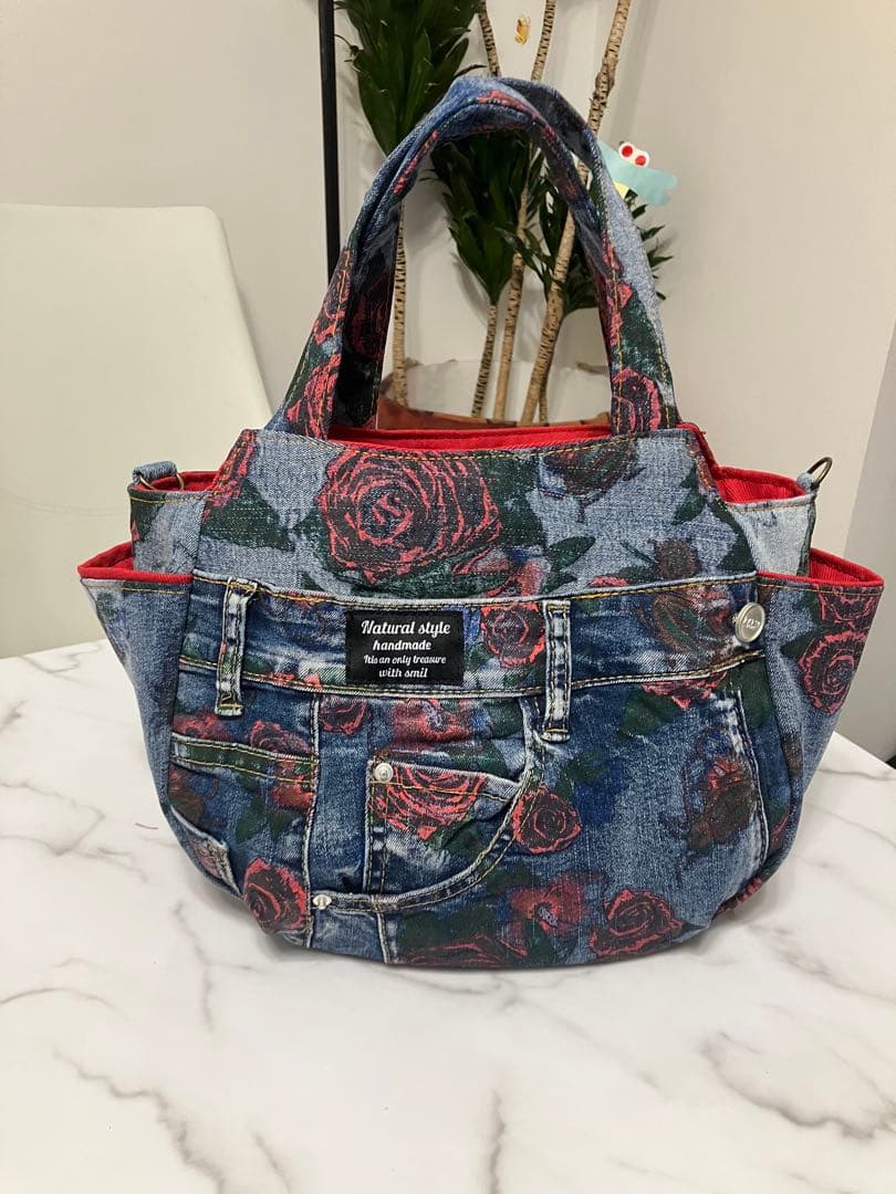 895 tatdwtg様専用大きめデニムリメイクバック ハンドメイド2点