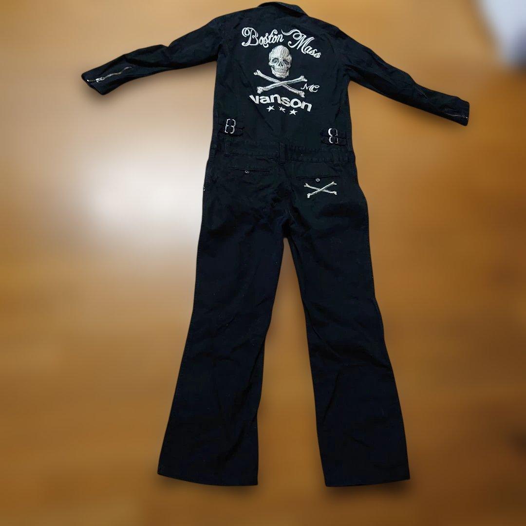 VANSON ツナギ スカルプリント オールインワン