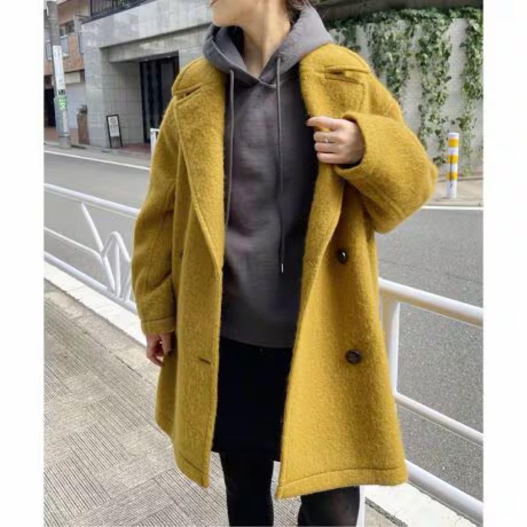 Spick & Spanミドルシャギーコート 36 マスタード - メルカリ