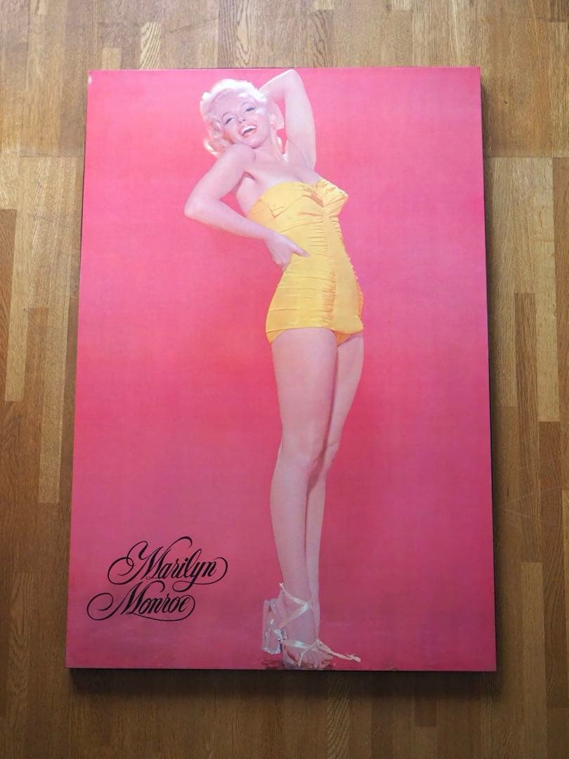 【レア】80年代 昭和レトロ ヴィンテージ マリリンモンロー 木製パネル レア】80年代 昭和レトロ ヴィンテージ マリリンモンロー 木製パネル
