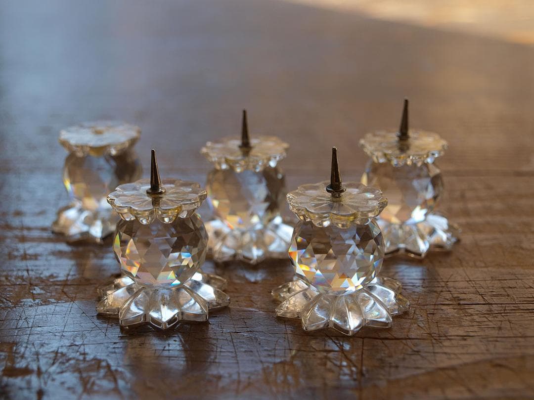 ヴィンテージ 1970年代 スワロフスキー キャンドルホルダー 5点 /H883