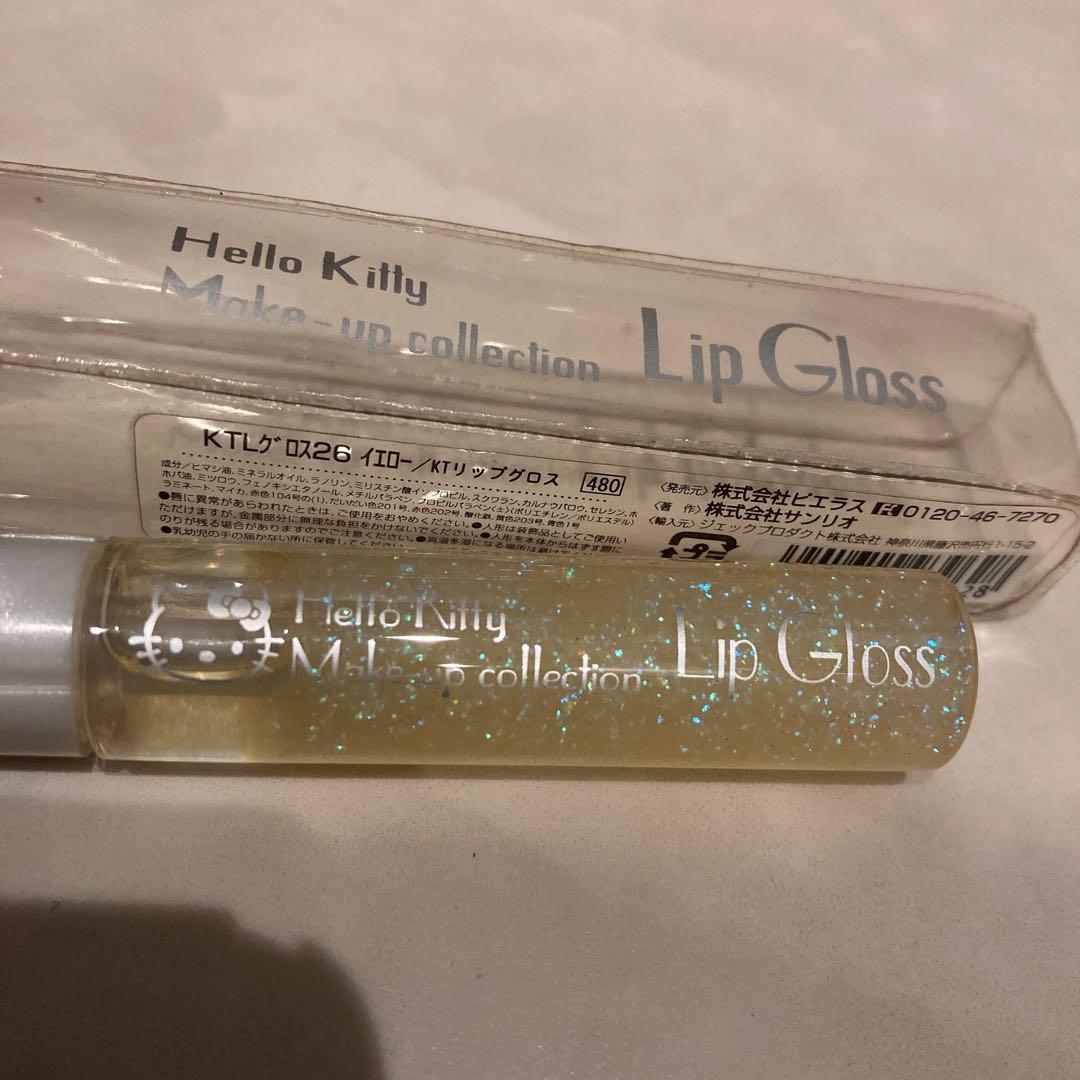 レトロ《2002年 ハローキティ リップグロス》当時物 コスメ☆イエロー