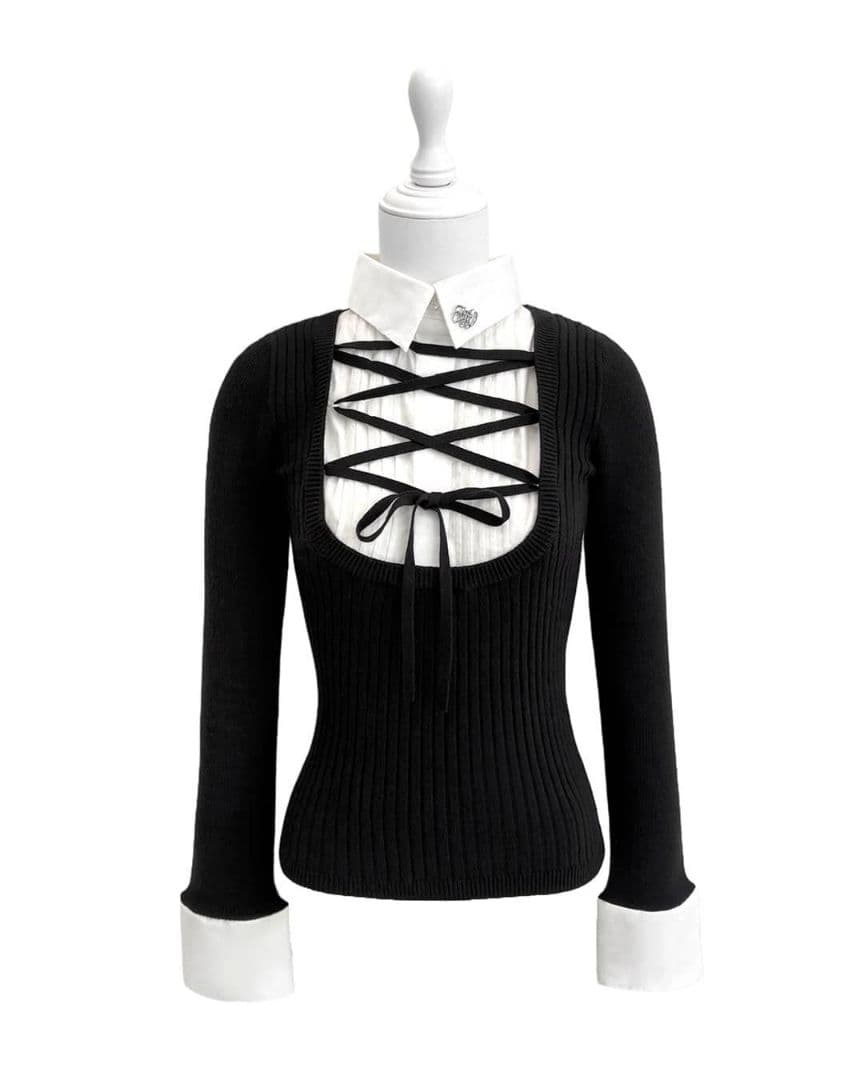 ミシェルマカロン ハニーミュウ レースアップドッキングトップス XS