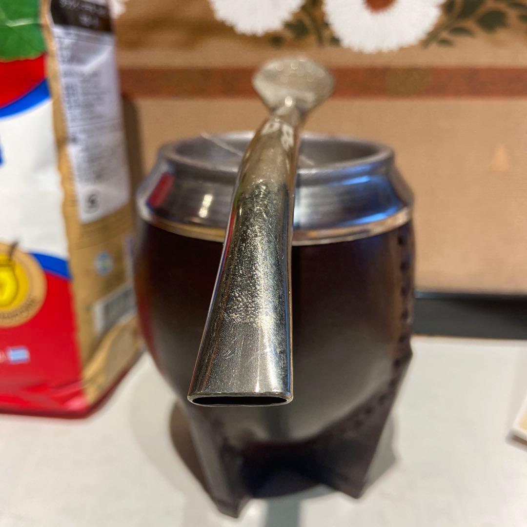 マテ壺、ボンビージャ、マテ茶3 点セット - メルカリ