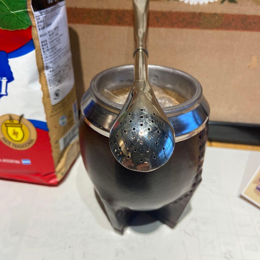 マテ壺、ボンビージャ、マテ茶3 点セット - メルカリ
