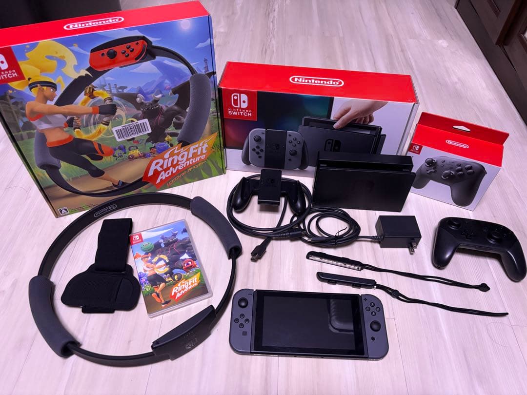NintendoSwitchグレー本体＋Proコントローラー＋リングフィット NintendoSwitchグレー本体＋Proコントローラー＋リングフィット