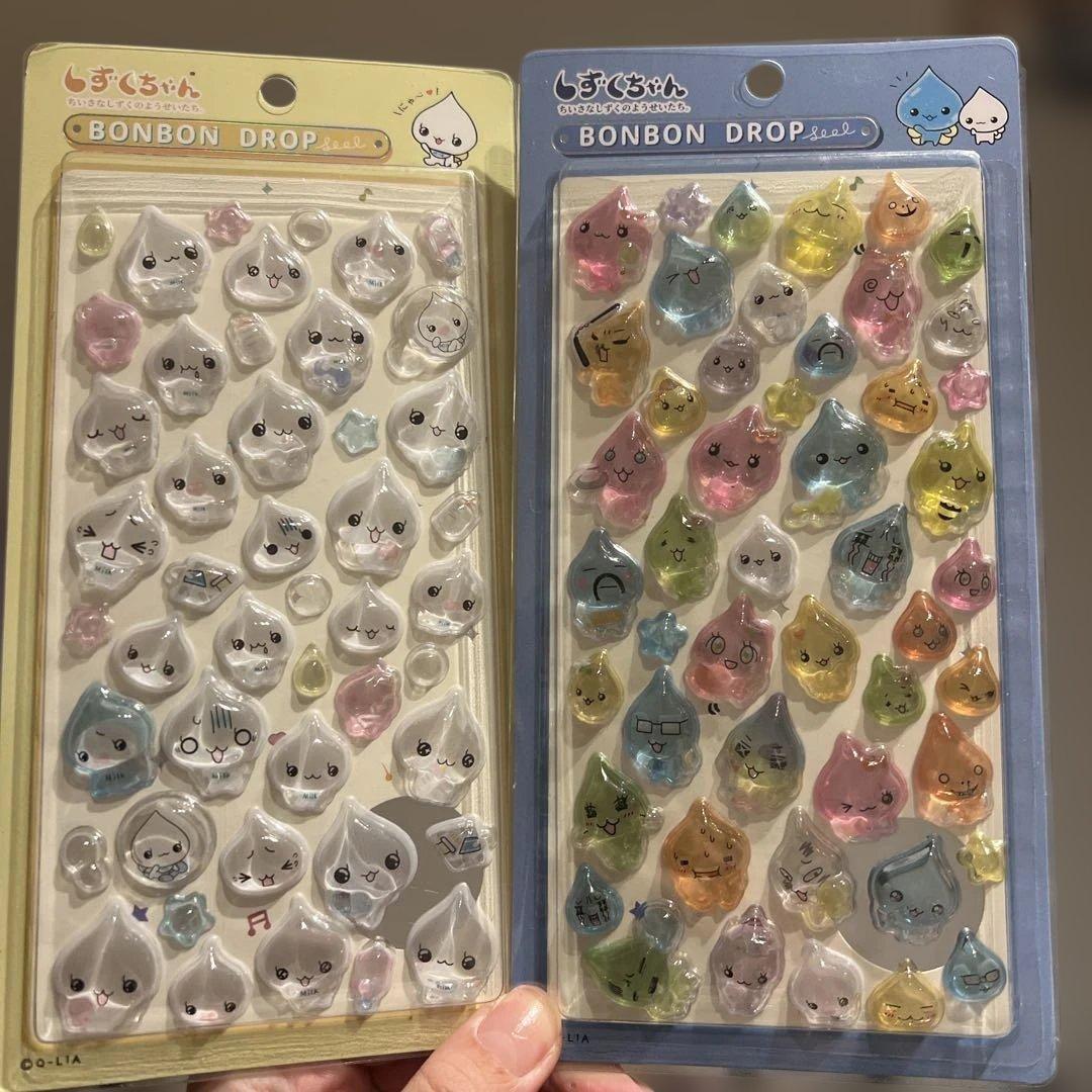 BONBONDROP キャラクターシール 2シートセット しずくちゃん ボンドロ