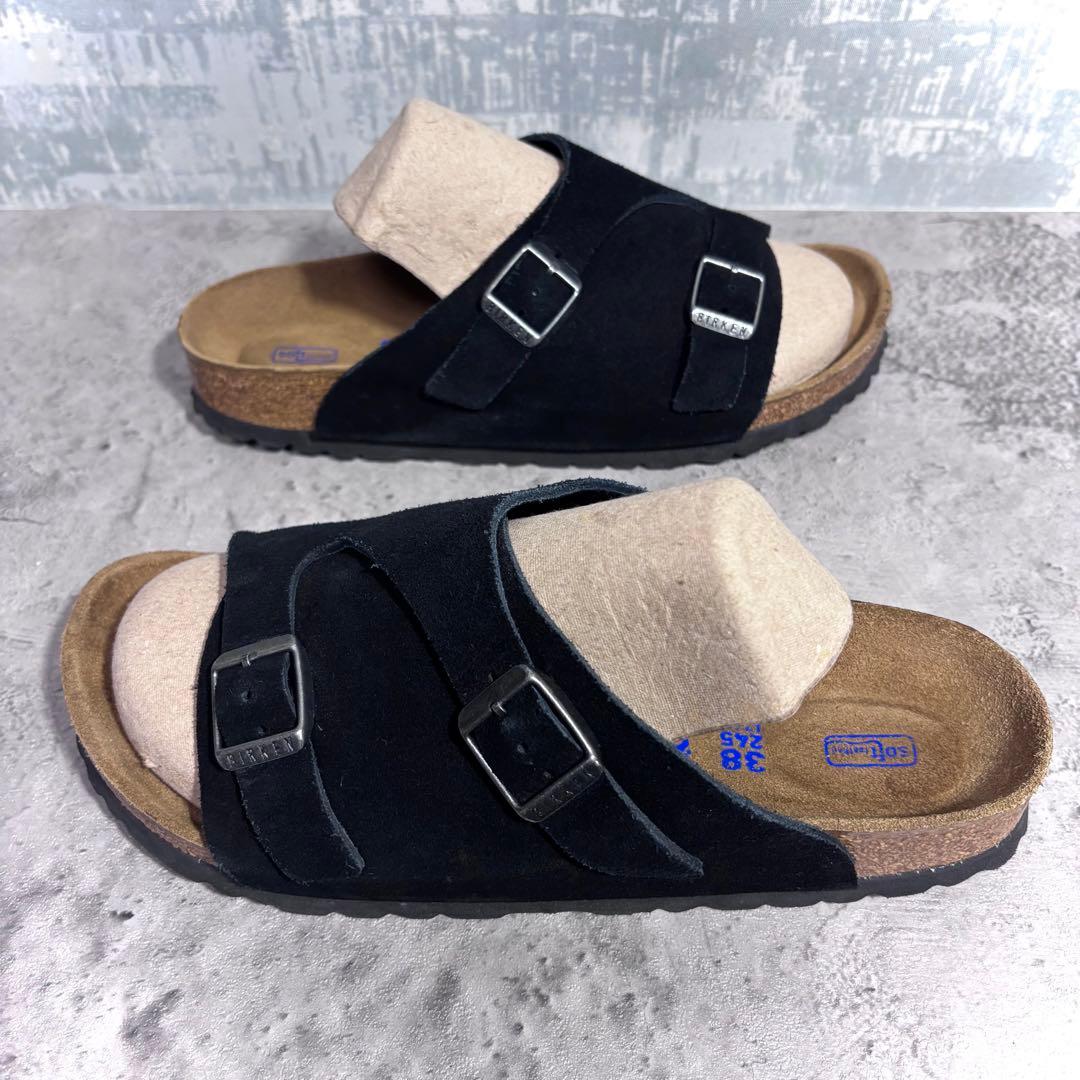 【美品！】ビルケンシュトック チューリッヒ 黒 38 24.5cm スエード