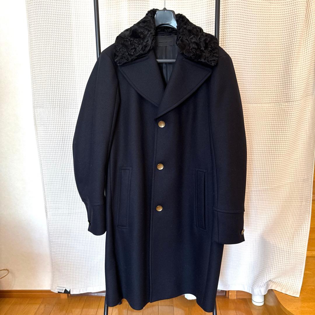 DIESEL BLACK GOLD ネイビー ウールコート - メルカリ