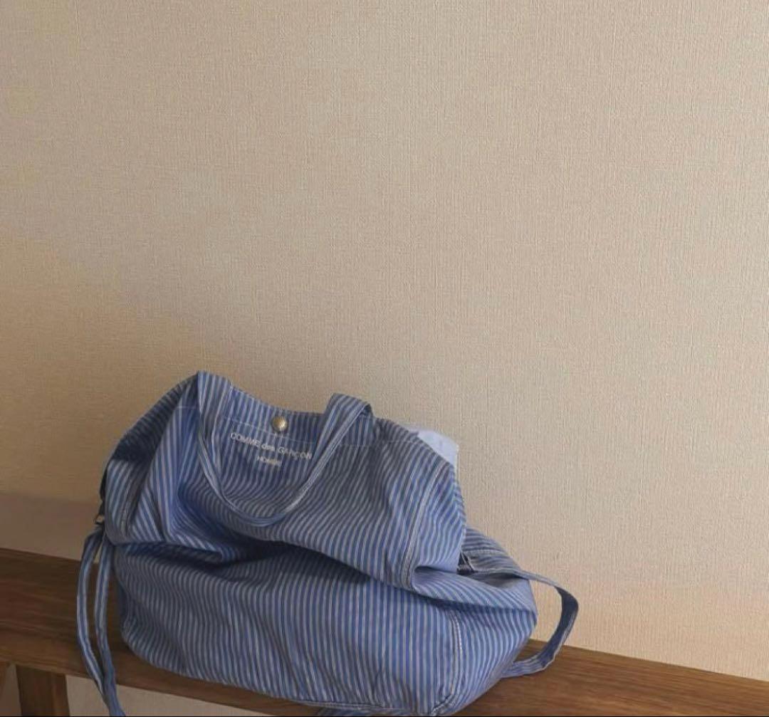 コムデギャルソンオム ストライプショルダーバッグ 2way トートバッグ