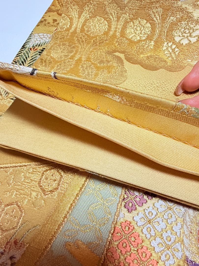 高級 袋帯 正絹 六通柄 西陣織 ゴールド 訪問着 留袖 色無地 約40万円