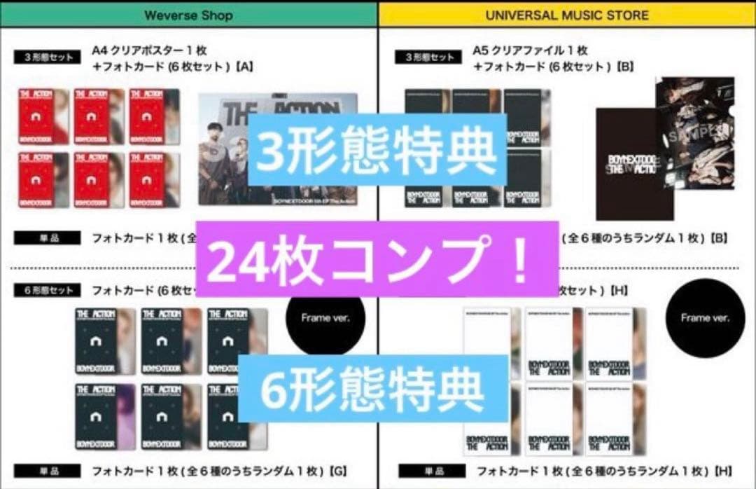 BOYNEXTDOOR 『The Action』ストア購入特典トレカコンプリート - メルカリ