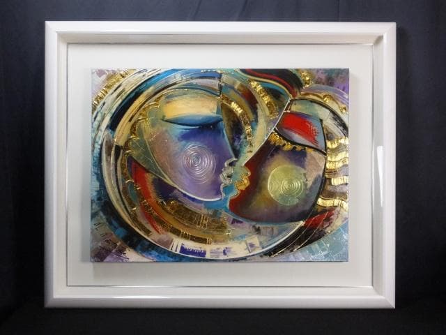 アクリル画？ 安徳義洋 肉筆 大版色紙絵