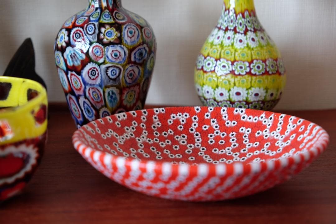 ベネチアンガラス ミルフィオリ プレート ムリーニ 江波冨士子/舩木倭