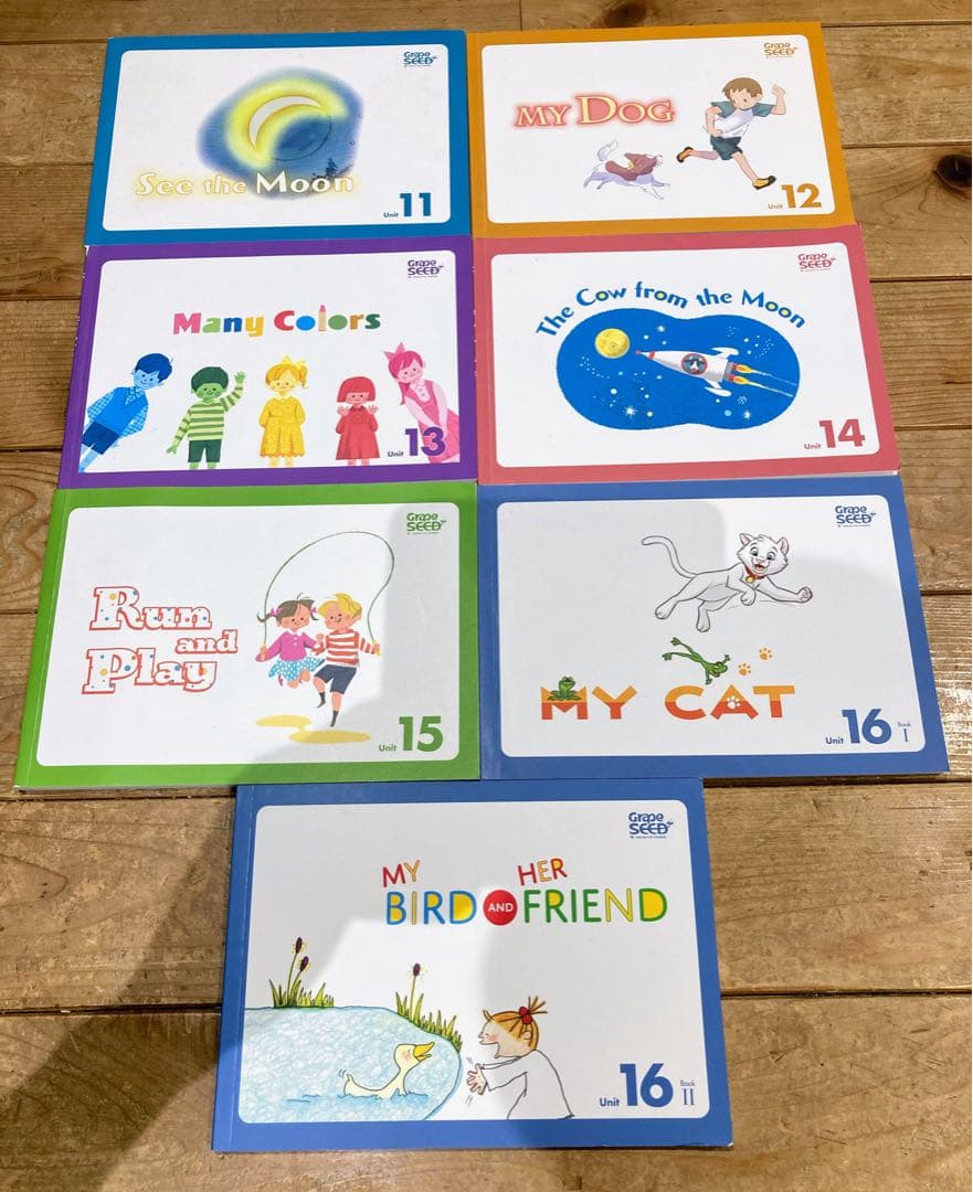 児童 英語教材 GrapeSEED 1-16 （CD、DVDはunit8迄） - メルカリ