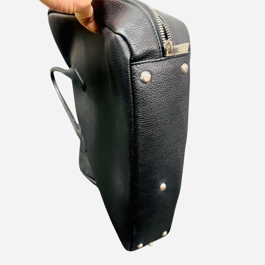 高級感あるhinn 黒 レザー ビジネスバッグ