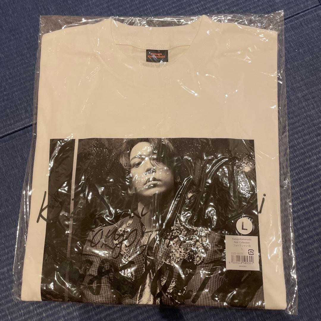 亀梨和也 フォトTシャツ 白 Lサイズ - メルカリ