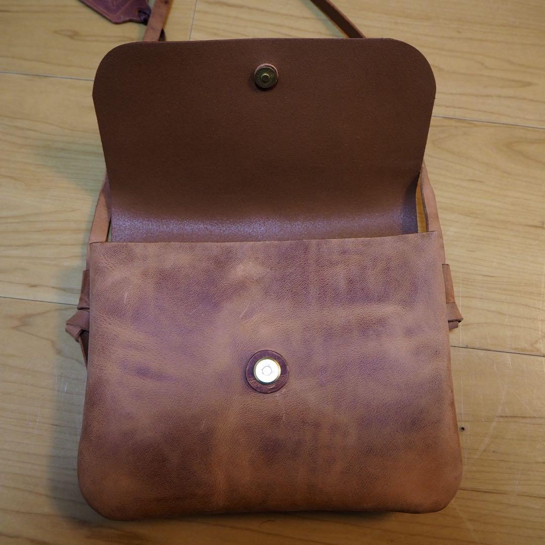 HERZ 2部屋サコッシュ(CP-9) ヘルツ プルアップ レザー キャメル