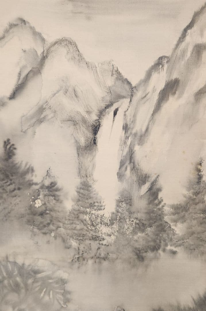 月下に狐図】源光 2666 キツネ 掛け軸 肉筆 - メルカリ