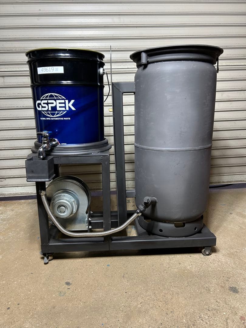 鍛冶工のプロが製作 廃油 ストーブ スライド蓋 キャスターロック付 送料無料 鍛冶工のプロが製作 廃油 ストーブ 送料無料 スライド蓋 キャスター