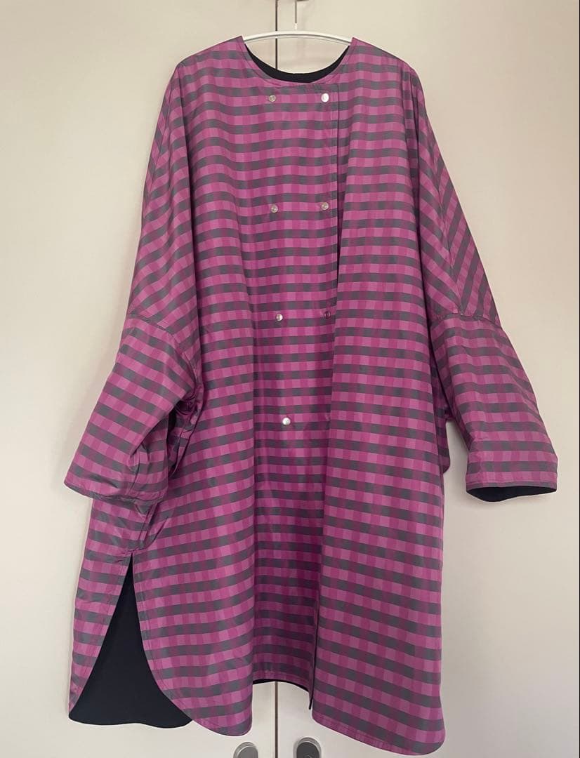 ロージーモンスター リバーシブルチェックレインポンチョコートの通販