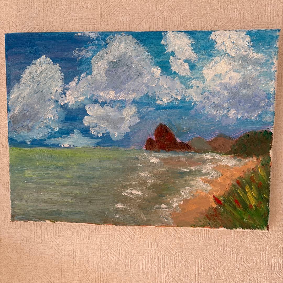 油絵 風景画 F4キャンバス - メルカリ