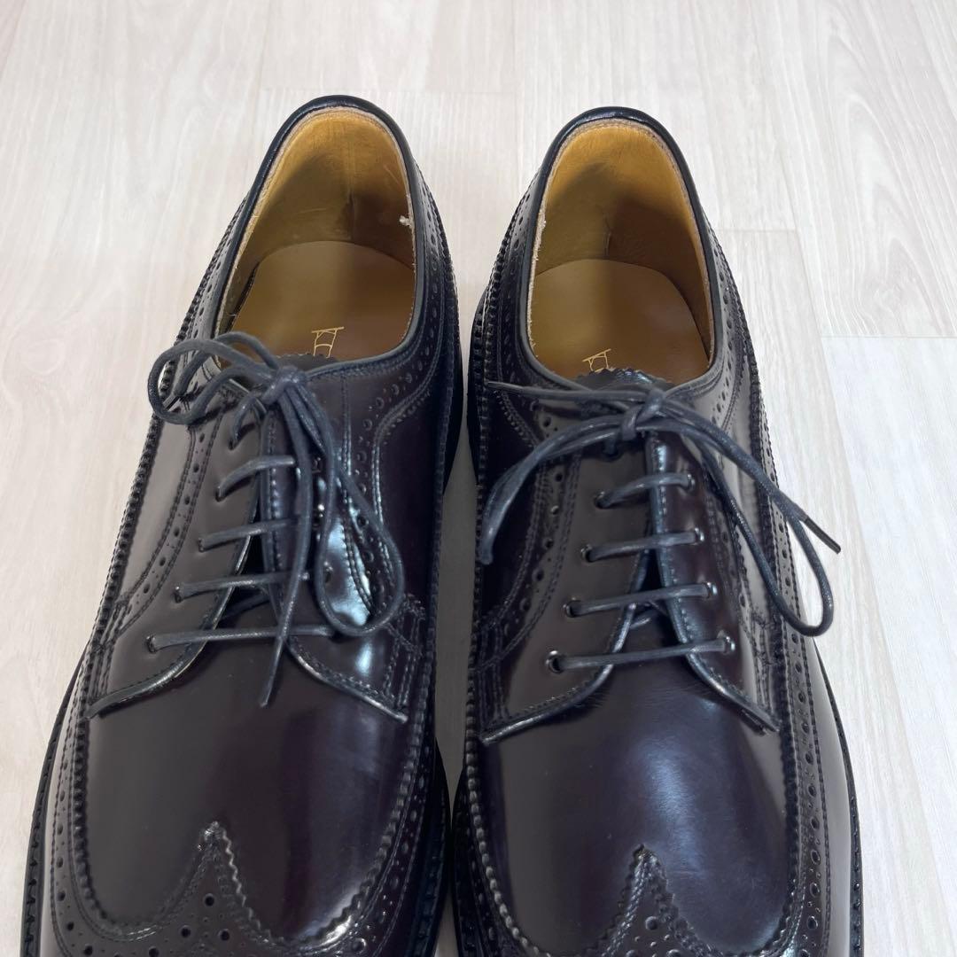 未使用級】REGAL/リーガル 革靴 ウィングチップシューズ 外羽根 ブラウン