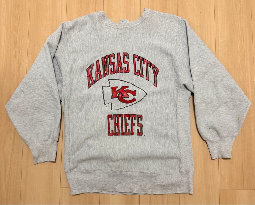 【サンタク】Champion 90sリバースウィーブKansas City 90s Champion REVERSE WEAVE SWEAT KANSAS MADE IN USA - RICUR